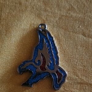 Blue and Red Fish Pendant